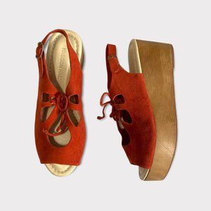 Madison Harding Mork Suede Flatform Sandals Size 8 New